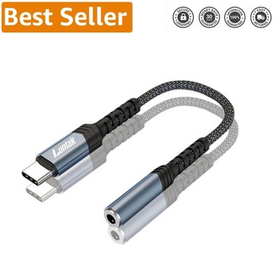 Universal USB C to 3.5mm Dongle - Plug-and-Play Audio Adapter for Mobile Devices