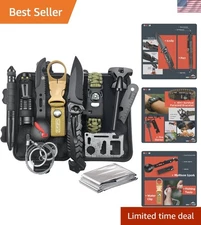 All-in-One 12-Piece Camping Survival Kit: Gifts for Outdoor Enthusiasts