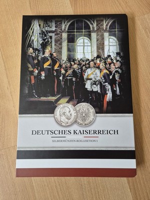 Sammelalbum 2 Mark Silbermünzen Kaiserreich im Blister NEU / Primus