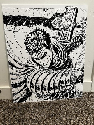 Berserk Guts Black & White Anime & Manga Painting Art Canvas Wall Decor 1/1