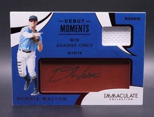 2020 Immaculate #DM-DW Donnie Walton Debut Moments Relics Brown Leather Auto /49
