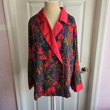 Victoria s Secret Vintage Gold Label Floral Satin Sleep Shirt Size M Lingerie