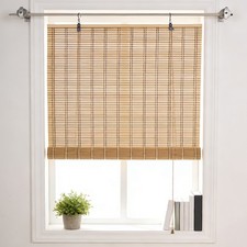 Manual Roll-Up Bamboo Window Shade Roman Shade