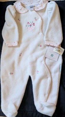 LITTLE ME Infant Girl's Long Sleeve Embellished Snap-up Sleeper - Size 6 Mos.