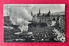 Postcard Zurich Switzerland 1909 Sechslauten B�gg burning books burning (182165