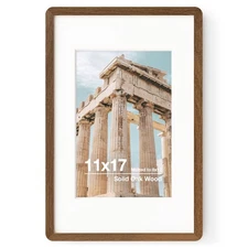 FLYJOE 11x17 Picture Frame | Solid Oak Wood 17x11 Poster Frame | 11 x 17 Pict...
