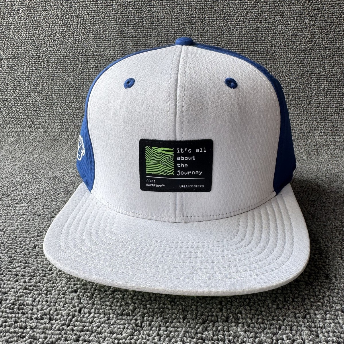 Urban Monkey Waveform //002 Blue White Snapback Cap Hat