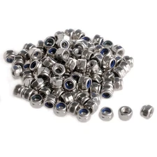 100 Pcs/Set M3 Stainless Steel Screw Lock Nylon Hex Nut Insert Locking Nuts 3mm