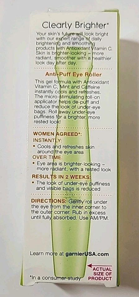 NOVO Garnier Claramente Mais Brilhante Rolo Anti-Puff Olheiras Sob Tratamento Ocular - Imagem 2 de 4