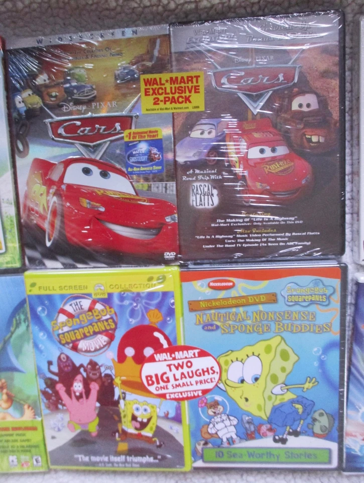 10 KIDS DVDs: Cars TOY STORY 2 PACK Open Season TARZAN Spongebob LITTLE MERMAID - Image 4 of 4