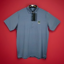 Greyson Pine Valley Golf Club Saranac Polo Shirt Men's Blue Striped Sz Large