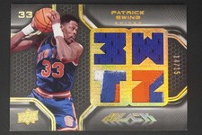 2008-09 UD Black Patrick Ewing #42 Quad Patch Gold /15 Knicks DA233
