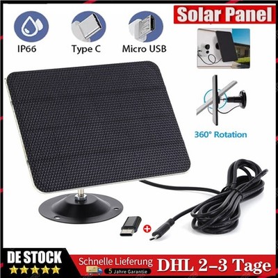 Solarpanel für Ring-Spotlight-Kamera/Stick-Up-Cam-Akkuladegerät, 3W-Ausgang