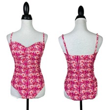Old Navy NWOT Women's Medium Pink Floral One Piece Modest Swimsuit