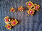 2 LARGE Vintage Atomic Starburst Rhinestone Brooches & Matching Earrings — photo 1