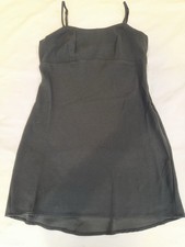 A New Day Black Strappy Sleeveless Slip Dress Recycled Polyester Size M