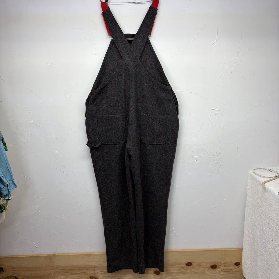 VTG 90s 1994 Woolrich Malone Heavyweight Wool Adjustable Bib Overalls Size XL - Image 4 of 4