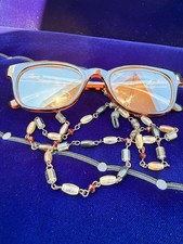 Black, Red, Green, Yellow Beaded Sunglass, Eyeglasses, Glasses Metal Chain