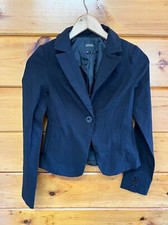 XOXO Stretchy Jacket Womens S Black Stretchy Single Button Close Blazer S