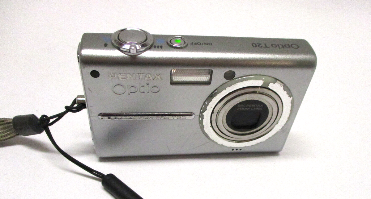 Pentax Optio T20 7MP Compact Digital Camera Silver Touch Display