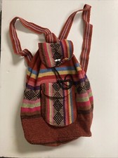 Artesanias MR Pinzon Bag Mexico Handmade Woven Multicolor Boho Backpack Artisan