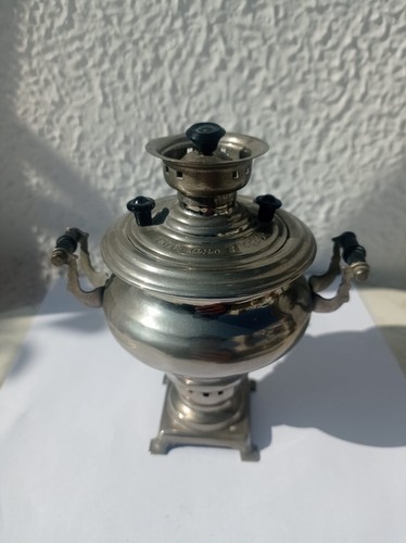 DOS Mini Samovar Teapot ruso de metal Decorativo made in USSR Jasnaya Polyana - Imagen 11 de 19