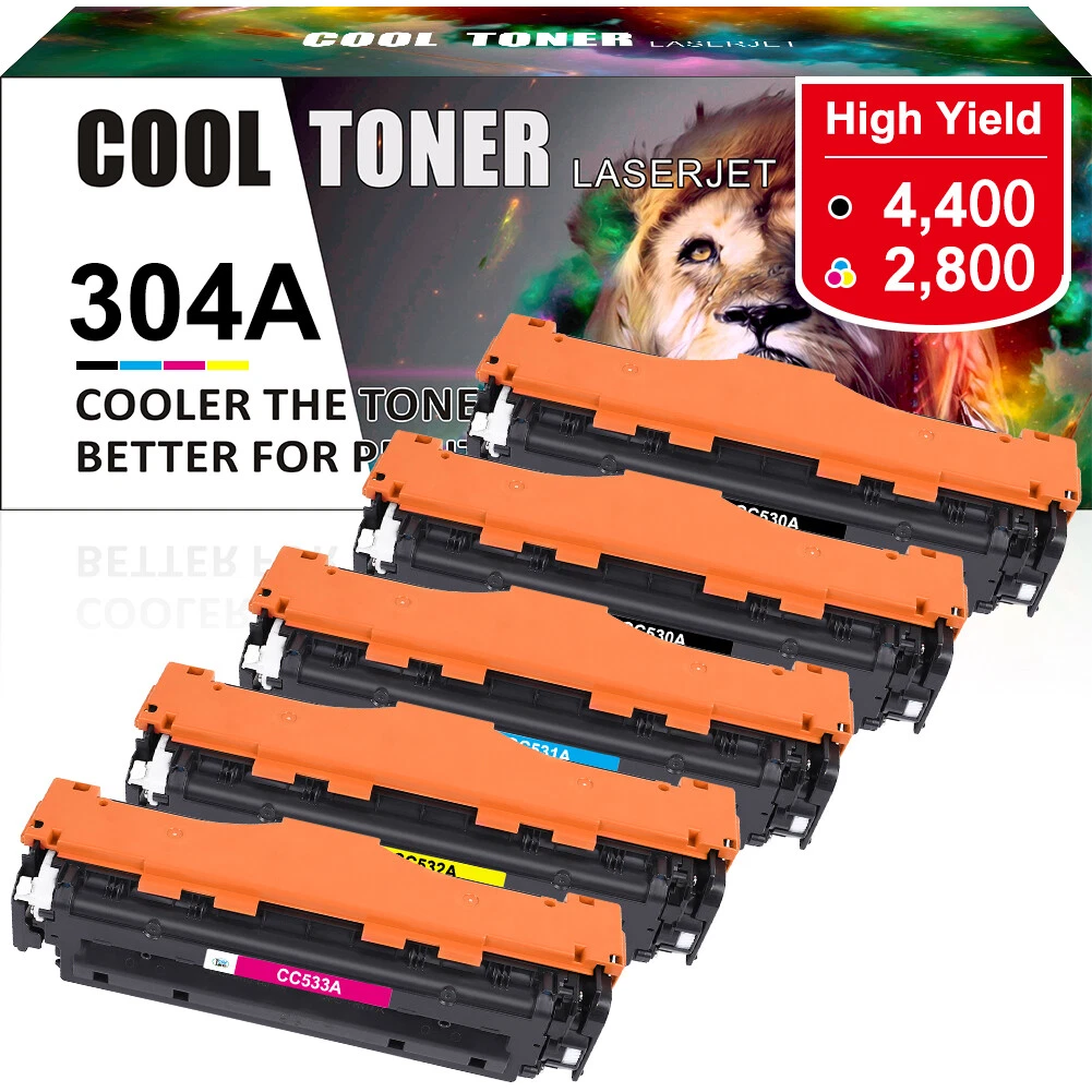 4 Chip Toner Per HP Color Laserjet CP5520n CP5525n CE270A CE271A CE272A CE273A