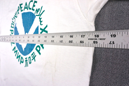 Vintage World Peace T Shirt Small Medium 70s Dove Freedom Love Anti War Global - Picture 4 of 13