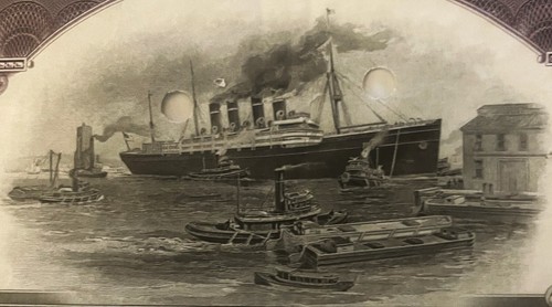Antique 1910s–1920s Titanic IMM Stock Certificate No JPM Punch Purple