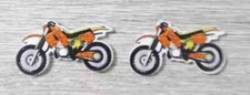 wood motorcycle bike sewing buttons 2 holes 1 1/4 inch red set USA seller