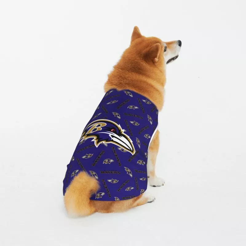 Baltimore Ravens Pet Clothes Sleeveless Cotton Vest Soft Elastic 2XL 5XL