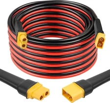 XRDS-RF - 10 AWG - XT60 Male - Female Cable Tinned Copper Wire PVC Jacket 25 FT