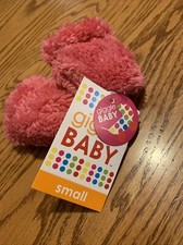 NWT Baby Girl PINK FAUX FUR WINTER MITTENS Small 0-6M FLEECE LINED