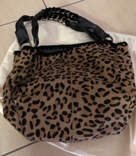 MALIPARMI - BORSA A SPALLA - TESSUTO SCAMOSCIATO MACULATO - USATA COME NUOVA