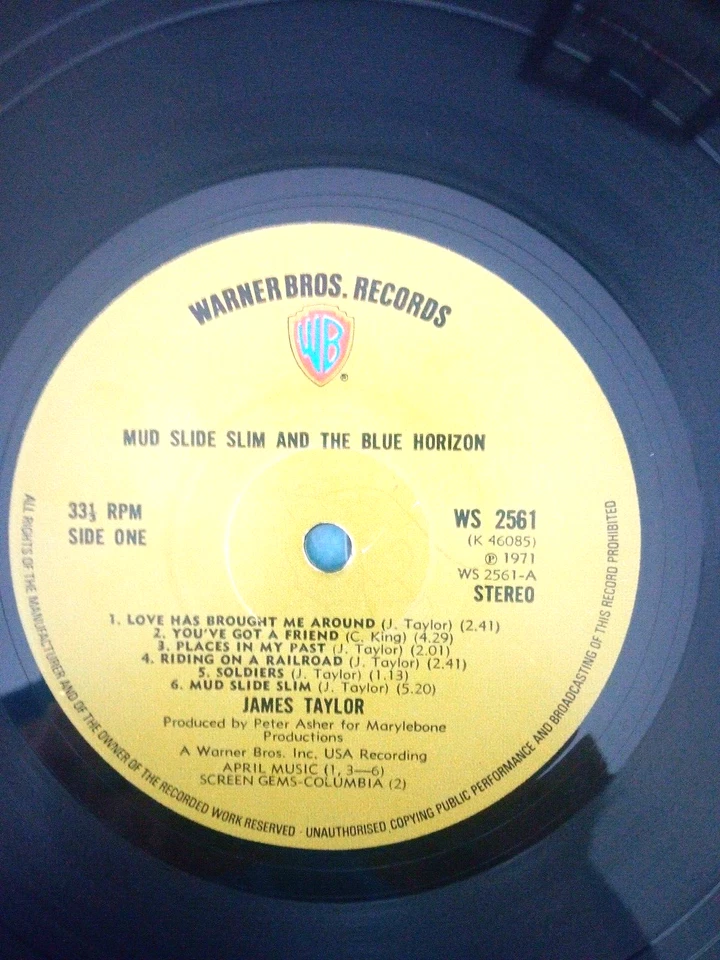James Taylor- Mud Slide Slim & The Blue Horizon UK 12” Gatefold LP VG+/EX (1971) - Image 4 of 4