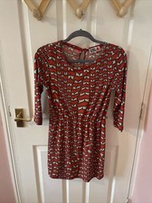 VINTAGE CHELSEA GIRL Y2K Red Heart 3/4 Sleeve A-Line Dress, Size 10