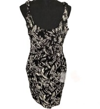 NEW! AnnTaylor Black/White Strap Bodycon Fitted Dress Size 4