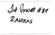 Art Powell Signed Index Card / Autographed NFL Football Oakland Raiders AFL HOF