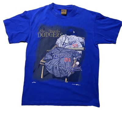 Vintage Los Angeles LA Dodgers MLB T-Shirt Large Blue Gold 