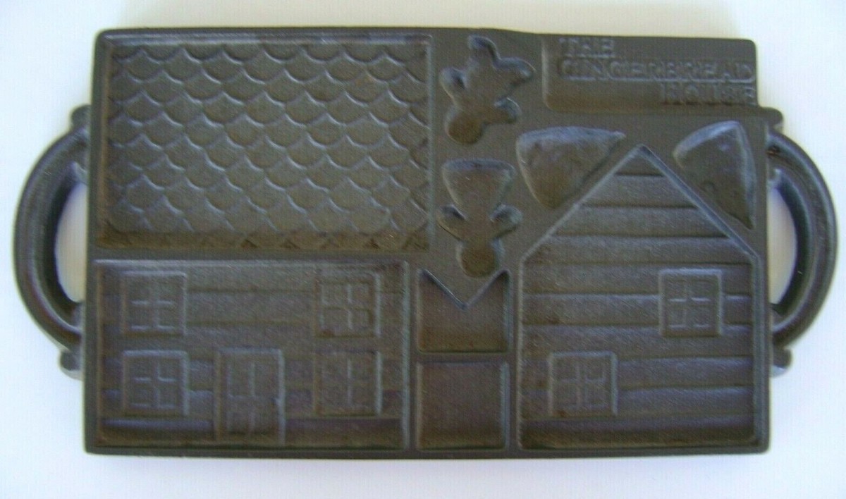 Vintage CAST IRON MOLD The Gingerbread House 1985 JOHN WRIGHT X 7