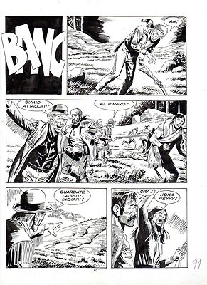 STEFANO AND DOMENICO DI VITTO - ORIGINAL KERRY THE TRAPPER TABLE 'THE BLACK SWORD'