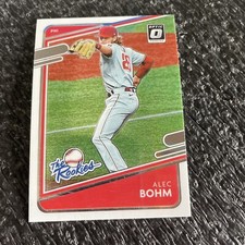 Alex Bohm Rookie Cards. 2021 Optic “The rookies” & Bowman Renowned Rookie Insert