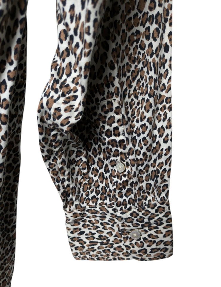 Talbots Woman Animal Print Blouse 16W Cheetah Leopard | eBay