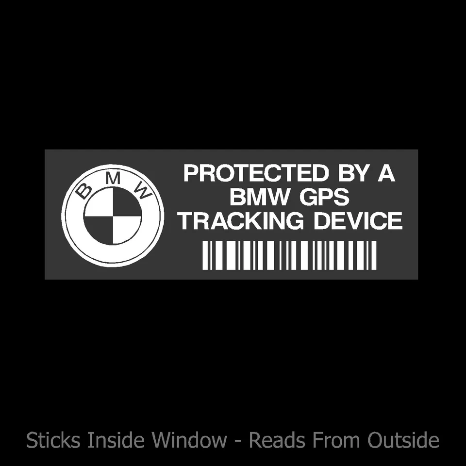 SAFETYSIGNS&STICKERS Protected by BMW Tracking Device - Window Sticker / Sign - Security, Safety, Car