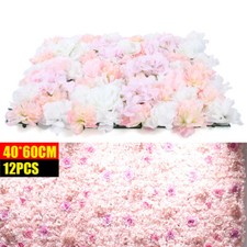 12 Artificial Flower Wall Panel Hydrangea Rose Photo Wall Wedding Home Decor
