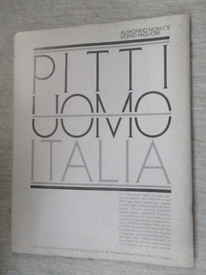 L'UOMO VOGUE MAGAZINE SUPPLEMENT 1988-89 PITTI UOMO MEN'S FASHIONS