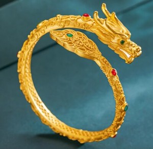 Authentic Dragon Master Colored Wings 24k Thai Gold Necklace Gold Plated Bracelet