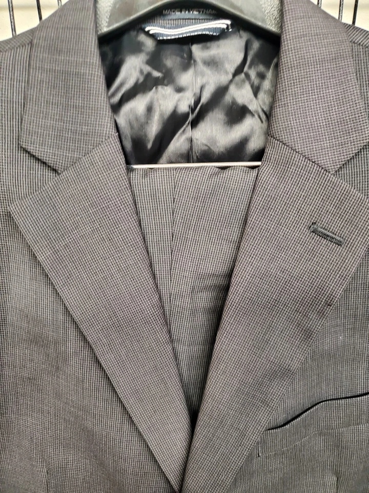 Nautica мужской серый шерсти два изделия костюм куртка размер 44R платье брюки W34xL32 новый - Изображение 2 из 4