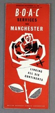 BOAC AIRLINE TIMETABLE MANCHESTER SERVICES NOVEMBER 1957 DOUGLAS DC-7C B.O.A.C.