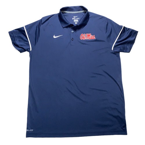 Nike Dri-Fit Ole Miss Rebels Navy Polo 